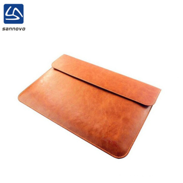 wholesale new design brown durable 13 inch leather laptop sleeve
